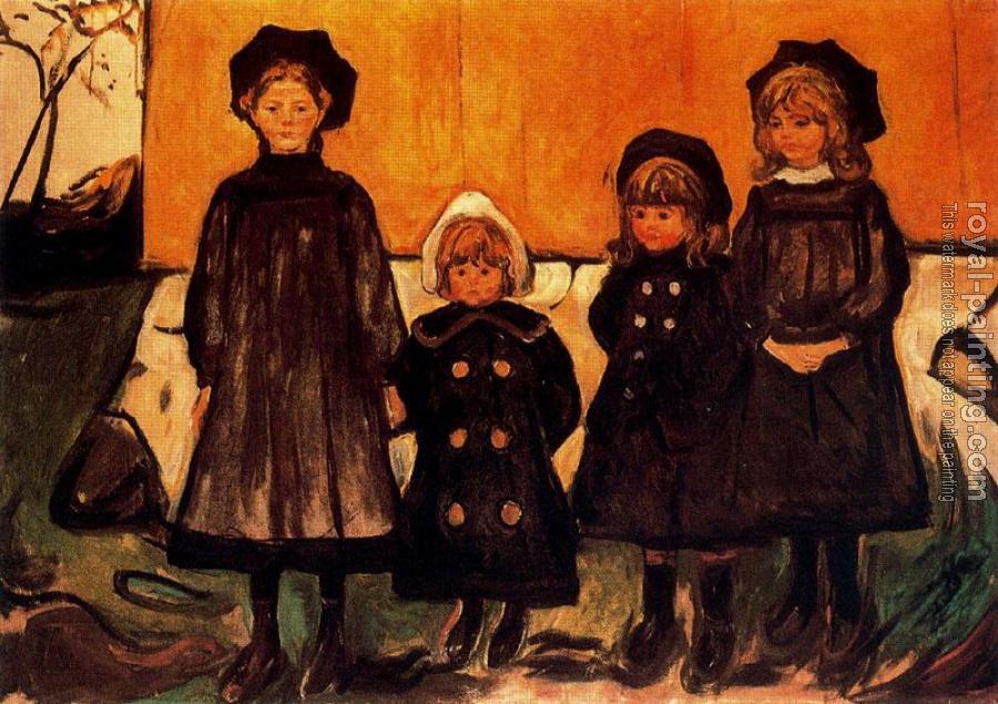 Edvard Munch : Four Girls at Asgardstrand
